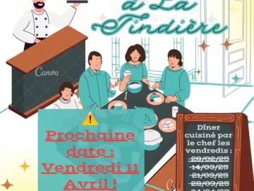 🍴👨‍🍳 Le DERNIER dîner du Chef à La Tindière 👨‍🍳🍴

Et oui, ça y est la haute saison arrive et c'est donc le dernier dîner du Chef à La Tindière...